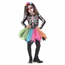 Sugar Skull Day of the Dead Costume Girls Large 12 - 14 - £26.02 GBP