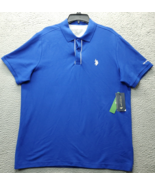 US Polo Assn. Polo Shirt Mens XL Blue Golf Performance Short Sleeve Logo... - $464.84 MXN