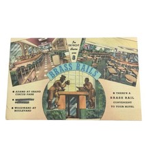 Brass Rails Restaurant Detroit Michigan  Postcard Advertising Vintage Unposted  - £3.98 GBP