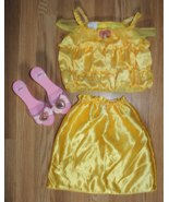 Girls Disney Size 4-6X Yellow Top Skirt &amp; Shoes Princess Play Halloween ... - $10.99