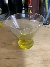 MCM Libbey Cosmopolitan- 3 Oz Martini Glass -Yellow Base -EUC - $6.93