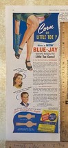 Vintage Print Ad Blue-Jay Little Toe Corns Medicated Nupercaine 13.5&quot; x ... - $9.79