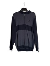 Men’s Adidas Black Gray Golf Quarter Zip Pullover Size Medium - £13.55 GBP