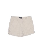 ROBERT RODRIGUEZ Beige Tan Taupe Mid-Rise Linen Cuffed Shorts - Size 6 - $99.00