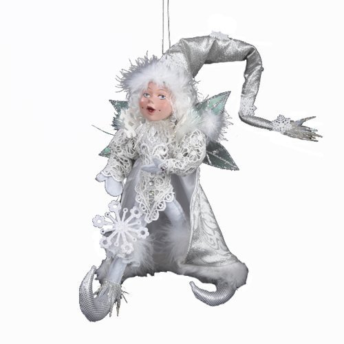 Primary image for Kurt Adler 12-Inch Silver and White Jack Frost Pixie Ornament