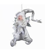 Kurt Adler 12-Inch Silver and White Jack Frost Pixie Ornament - $74.25