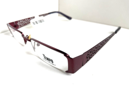 New Tempo WR 9000 51-18-135 Burgundy Semi-Rimless Women&#39;s Eyeglasses Fra... - $24.99
