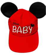 Disney Baby Infant Red Snapback Adjustable Hat with Mickey Mouse Ears - $22.73 CAD
