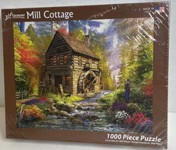 Vermont Christmas Company Mill Cottage Fall Landscape 1000 Pc Jigsaw Puzzle - £12.83 GBP