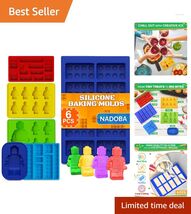 Food-Grade Non-Stick Robot &amp; Brick Silicone Molds – Easy to Clean &amp; Fun ... - $38.56