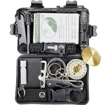 12pcs Emergency Survival Kit Tactical Camping Military Edc Gear Wilderness Tools - £31.28 GBP