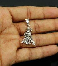  925 sterling silver handmade lord Hanuman ji idol pendant tribal jewelry ssp439 - £27.23 GBP