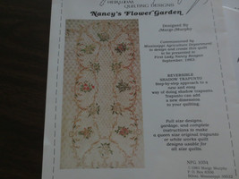 NEW Marge Murphy&#39;s Quilting Designs NANCY&#39;S FLOWER GARDEN Pattern w/Desc... - $7.92