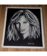 Barbra Streisand Poster Print Vintage 1986 Bradford John Salamon Charcoal - $226.36 CAD