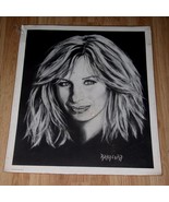 Barbra Streisand Poster Print Vintage 1986 Bradford John Salamon Charcoal - £129.21 GBP