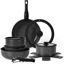 15Pcs Pots And Pans Set Non Stick, Cookware Sets With Detachable Handle, Nonstic - $118.99