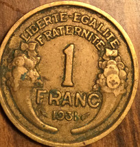 1931 France 1 Franc Coin - £1.24 GBP