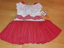 Disney Minnie Toddler Ss RED/WHITE DRESS-2T-NWT-FULL Skirt w/NETTING-ADORABLE - $7.69