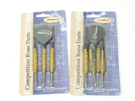 Halex Competition Brass Steel Tip Darts Metronic Flights 3pc NEW - £3.72 GBP