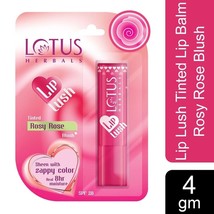 Lotus Herbals Lip Lush Tinted Lip Balm, Rosy Rose Blush, 4g (Pack of 1) - £7.41 GBP
