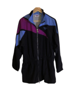 90’s Color Block Windbreaker Jacket Size S Reebok Batwing Sleeve Cinched... - £27.67 GBP