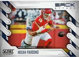 MICAH PARSONS 2022 SCORE SACK ATTACK # SA-MP INSERT - $32.38 MXN