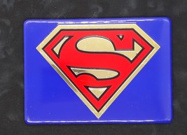 Superman Logo - Emblem Gold Chromed  Collector&#39;s Magnet  3 5/8&quot;X2 5/8 &quot;  - £5.16 GBP