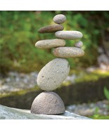 Balancing Stone Cairn Stacked Zen Garden Sculpture Indoor Outdoor Yard A... - $62.44 CAD