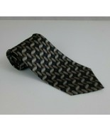 Croft &amp; Barrow Silver &amp; Tan Tie With Abstract Diamonds Design - $309.76 MXN