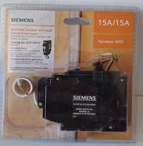 SIEMENS Q1515AFCP 15AMP 1 POLE TANDEM ARC-FAULT CIRCUIT INTERRUPTER - $54.00