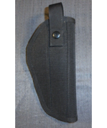NEW UNIVERSAL RIGHT HAND BLACK CANVAS HOLSTER W/ BELT LOOPS - $15.83