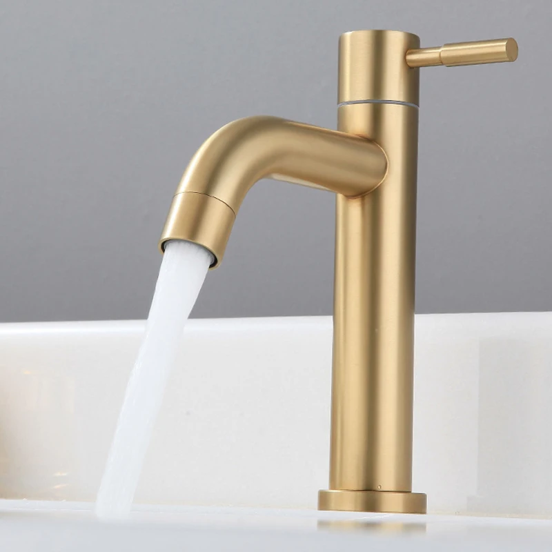 House Home Bathroom Faucet Solid BrA Bathroom Basin Faucet Cold And Hot Water Mi - £43.96 GBP