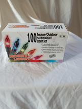 Hobby Lobby  2001 Colored 100 Super Bright Light Set Indoor/Outdoor 32Ft - £10.99 GBP