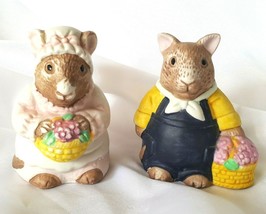 Salt and Pepper Shakers Mouse Couple Colorful Kitchen Cute Collectibles - £12.77 GBP