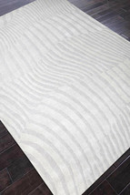 Rug USA Wavy Stripe 9&#39;x12&#39; ft Silver Gray Handmade Tufted 100% Woolen Area Rugs - £505.61 GBP