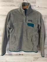Patagonia Sweater Women&#39;s Gray Logo Snap-T Fleece Long Sleeve Pullover S... - £22.46 GBP