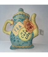 Lori Siebert Tea Time-ITS A CUP OF LIFE plush Tea Pot Tall VTG Kitchen D... - £13.13 GBP