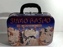 Sumo Wrestler Basho Tin Lunch box Vintage 1998 - $19.39