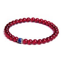 Natural Stone Handmade Bracelet For Women Men 6mm Garnet Beads Bracelets Red Bra - £9.61 GBP