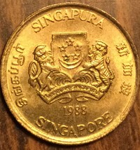 1988 Singapore 5 Cents Coin - £1.04 GBP