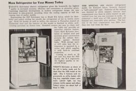 1937 Print Ad New 1937 Kelvinator Electric Refrigerator &amp; 1925 Model Shown - $14.86