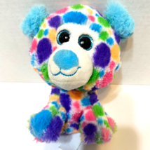 Hugfun International Spot Dog Plush Puppy Multicolor Polka Dot Stuffed Animal 7&quot; - £10.69 GBP