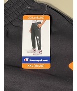 Champion Logo Fleece Jogger Boys XXL (18/20) Black Elastic Waist - $346.34 MXN