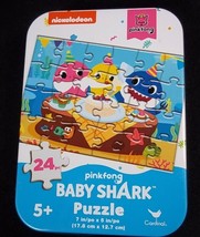 Baby Shark mini puzzle in collector tin 24 pcs New Sealed - £3.13 GBP
