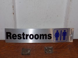 Vintage 8” x 2” Restrooms Self Stick Sign NOS - $276.80 MXN