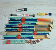 Lot of Vintage Pencil Lead Faber Castell Scripto Scheaffers Black Red 9030 - £18.68 GBP