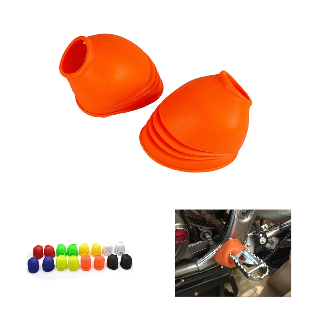 Motorcycle Foot Peg Cover PVC Dirt Bike Off-road Pedal Protector For KTM... - $15.48