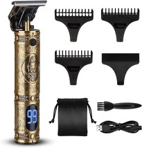 Professional Men&#39;S Hair Trimmer, Barber Clippers T Blade 0Mm Gapped Hair Edgers, - £41.45 GBP