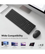 Wireless Keyboard and Mouse Combo Set  in Black with Silicone Keyboard C... - £6.89 GBP