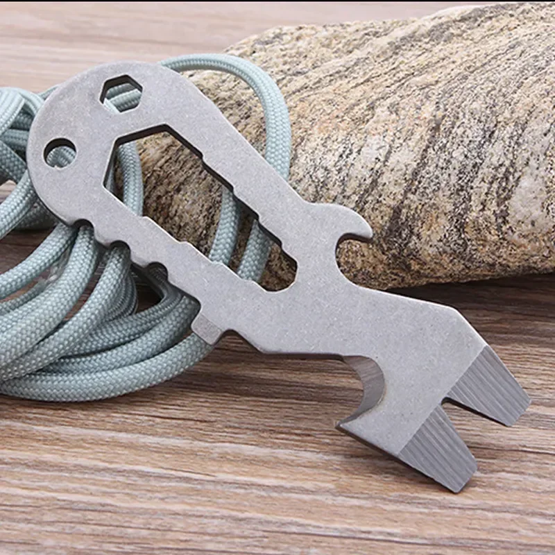  clip outdoor camping multi tool cutting rope knife opener screwdriver crowbar tactical thumb200